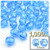 Faceted Round Beads, Transparent, 10mm, 1,000-pc, Light Blue
