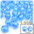 Plastic Faceted Beads, Transparent, 12mm, 1,000-pc, Light Blue