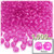 Plastic Faceted Beads, Transparent, 4mm, 1,000-pc, Hot Pink