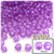 Plastic Faceted Beads, Transparent, 4mm, 1,000-pc, Lavender Purple