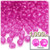 Plastic Faceted Beads, Transparent, 6mm, 1,000-pc, Hot Pink