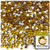 Rhinestones, Flatback, Round, 3mm, 10,000-pc, Golden Yellow