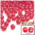 Plastic Faceted Beads, Transparent, 8mm, 1,000-pc, Christmas Red