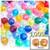 Plastic Faceted Beads, Transparent, 8mm, 1,000-pc, Multi Mix