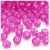 Faceted Round Beads, Transparent, 10mm, 100-pc, Hot Pink