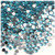 Rhinestones, Flatback, Round, 4mm, 1,000-pc, Aqua Blue