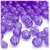 Plastic Faceted Beads, Transparent, 12mm, 100-pc, Dark Purple