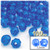 Plastic Faceted Beads, Transparent, 12mm, 100-pc, Royal Blue