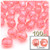 Plastic Faceted Beads, Transparent, 12mm, 100-pc, Salmon Orange