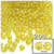 Plastic Faceted Beads, Transparent, 4mm, 200-pc, Acid Yellow