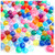 Plastic Faceted beads, Round Transparent, 4mm, 200-pc, Multi Mix