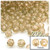 Plastic Faceted Beads, Transparent, 6mm, 200-pc, Champagne