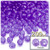 Plastic Faceted Beads, Transparent, 6mm, 200-pc, Dark Purple