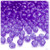 Plastic Faceted Beads, Transparent, 6mm, 200-pc, Dark Purple