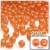 Plastic Faceted Beads, Transparent, 8mm, 200-pc, Orange