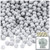 Plastic Faceted Beads, Opaque, 4mm, 1,000-pc, White