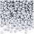 Plastic Faceted Beads, Opaque, 4mm, 1,000-pc, White