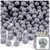 Plastic Faceted Beads, Opaque, 6mm, 200-pc, Gray