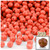 Plastic Faceted Beads, Opaque, 6mm, 200-pc, Orange