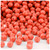 Plastic Faceted Beads, Opaque, 6mm, 200-pc, Orange