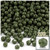 Plastic Faceted Beads, Opaque, 6mm, 200-pc, Army Green