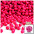 Plastic Faceted Beads, Opaque, 6mm, 200-pc, Hot Pink