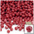 Plastic Faceted Beads, Opaque, 6mm, 200-pc, Red