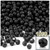 Plastic Faceted Beads, Opaque, 6mm, 1,000-pc, Black