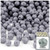 Plastic Faceted Beads, Opaque, 6mm, 1,000-pc, Gray