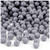 Plastic Faceted Beads, Opaque, 6mm, 1,000-pc, Gray