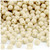 Plastic Faceted Beads, Opaque, 6mm, 1,000-pc, Ivory