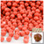 Plastic Faceted Beads, Opaque, 6mm, 1,000-pc, Orange