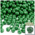 Plastic Faceted Beads, Opaque, 6mm, 1,000-pc, Emerald green