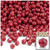 Plastic Faceted Beads, Opaque, 6mm, 1,000-pc, Red