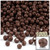 Plastic Faceted Beads, Opaque, 6mm, 1,000-pc, Brown