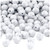 Plastic Faceted Beads, Opaque, 8mm, 200-pc, White