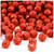 Plastic Faceted Beads, Opaque, 8mm, 200-pc, Dark Orange