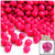 Plastic Faceted Beads, Opaque, 8mm, 200-pc, Hot Pink