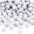 Plastic Faceted Beads, Opaque, 8mm, 1,000-pc, White