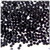 Rhinestones, Flatback, Round, 4mm, 288-pc, Jet Black