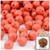 Plastic Faceted Beads, Opaque, 10mm, 1,000-pc, Orange