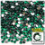 Rhinestones, Flatback, Round, 4mm, 1,000-pc, Emerald Green