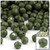 Plastic Faceted Beads, Opaque, 10mm, 1,000-pc, Army Green