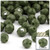 Plastic Faceted Beads, Opaque, 12mm, 100-pc, Army Green