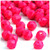 Plastic Faceted Beads, Opaque, 12mm, 100-pc, Hot Pink
