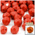 Plastic Faceted Beads, Opaque, 12mm, 1,000-pc, Dark Orange