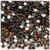 Rhinestones, Flatback, Round, 4mm, 288-pc, Beer Brown