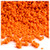 Plastic Tri-Bead, Opaque, 11mm, 200-pc, Dark Orange
