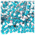 Rhinestones, Flatback, Heart, 6mm, 10,000-pc, Aqua Blue