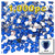 Rhinestones, Flatback, Heart, 8mm, 1,000-pc, Royal Blue